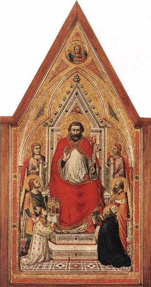 GIOTTO di Bondone The Stefaneschi Triptych: St Peter Enthroned